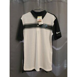 Carolina Panthers NFL Rewind Nike Dri-Fit Polo Shirt Mens Small White Black
